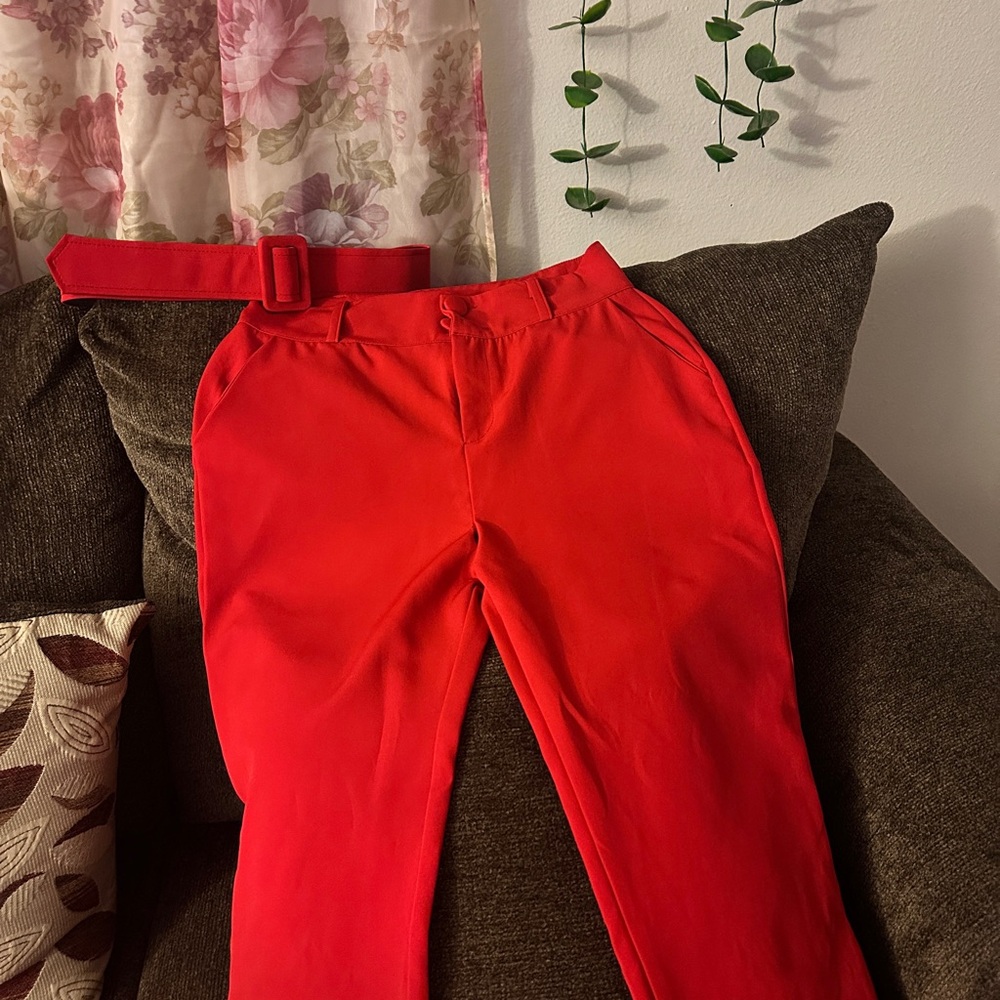 Stylish Red Women's Pants
